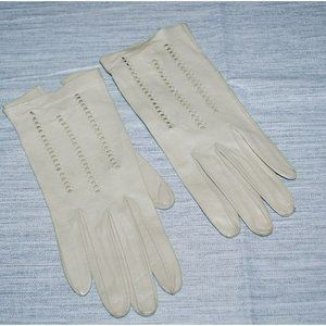 Vintage Womens Driving Gloves Italian Leather Cutouts Anticoli 6.5
